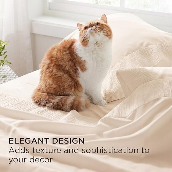 🆕 4 Pieces Pink Luxury California King Polyester Microfiber Cooling Bed Sheet - Picture 4 of 6